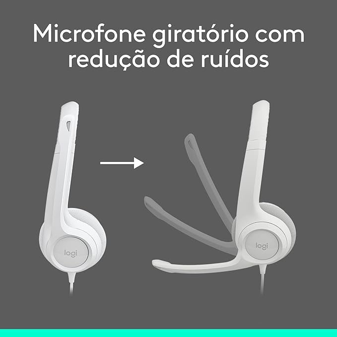Headset Logitech H390 USB – Conforto Premium, Microfone com Redução de Ruído e Áudio Claro para Trabalho e Estudos - Imagem 2
