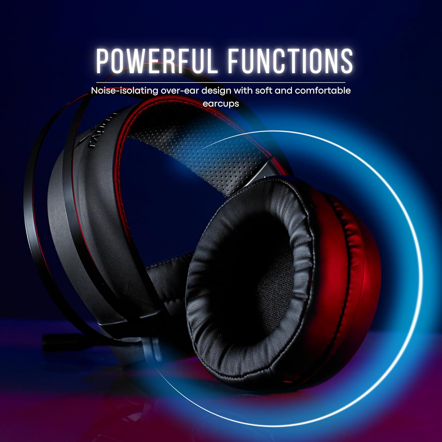 Headset Gamer Rapoo VH310 – Som Virtual 7.1, Drivers de 50 mm e Microfone com Cancelamento de Ruído - Imagem 3