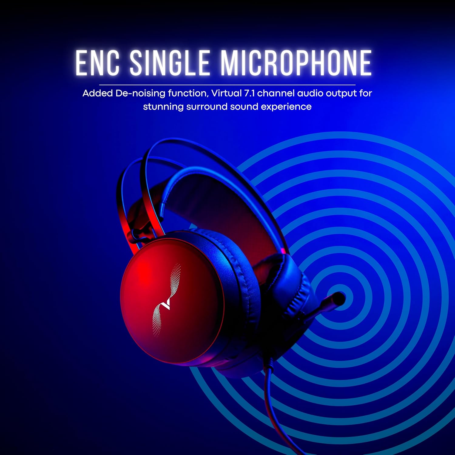 Headset Gamer Rapoo VH310 – Som Virtual 7.1, Drivers de 50 mm e Microfone com Cancelamento de Ruído - Imagem 4