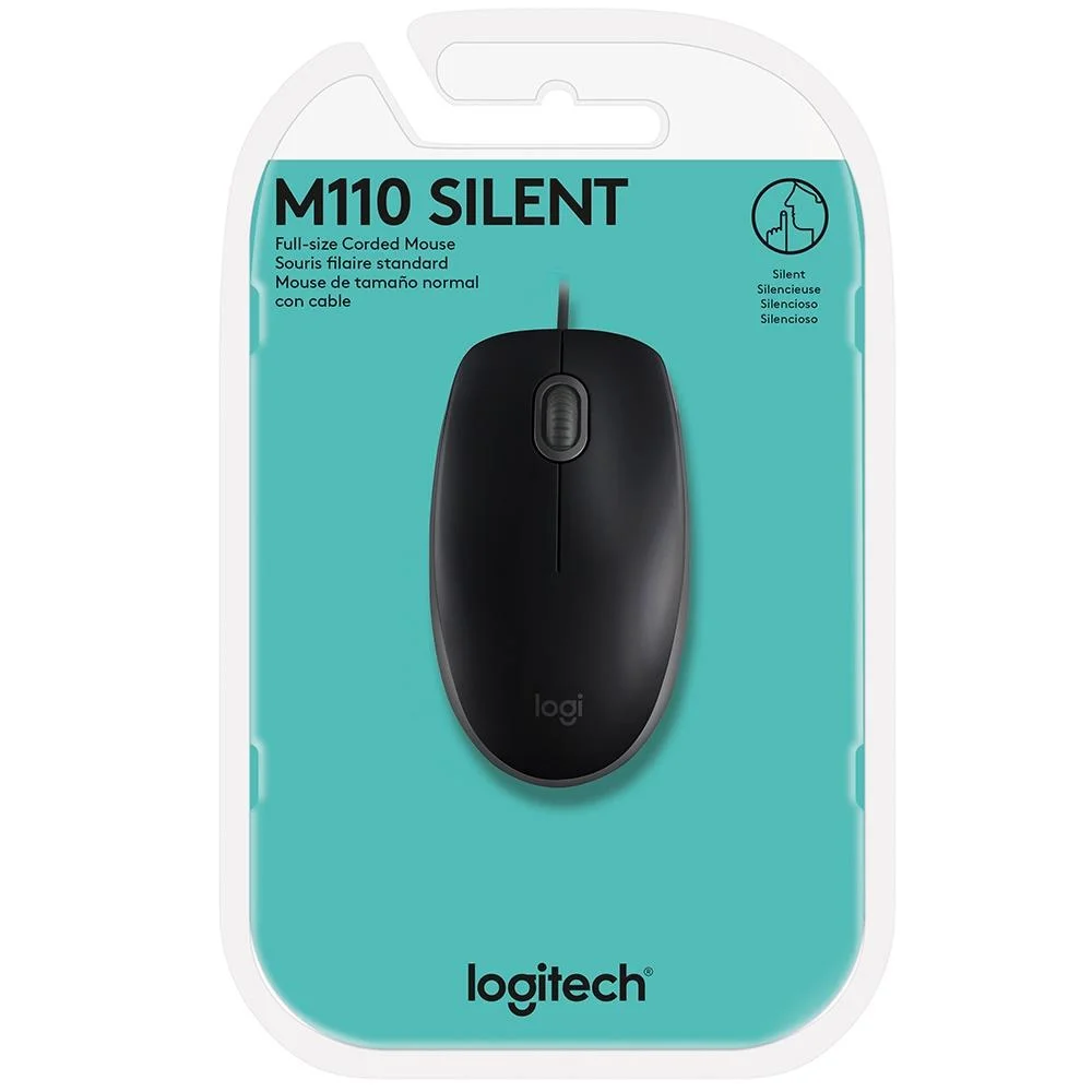 Mouse com Fio USB Logitech M110 Silent - Imagem 5