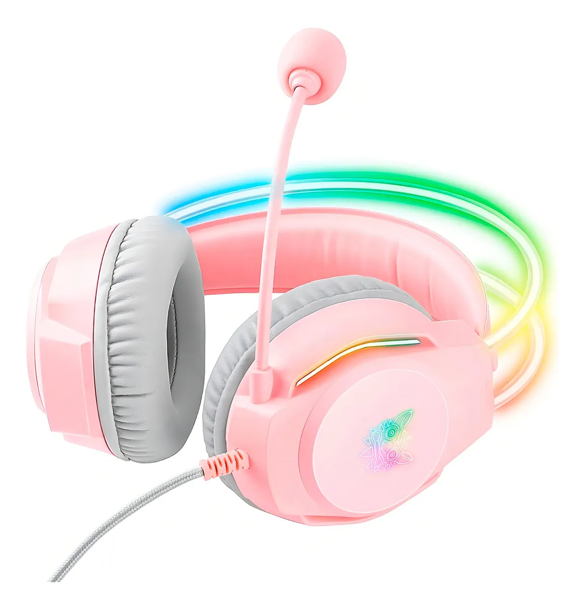Headset Gamer ONIKUMA X26 – Rosa, RGB, Som Estéreo Surround e Microfone com Alta Clareza - Imagem 4