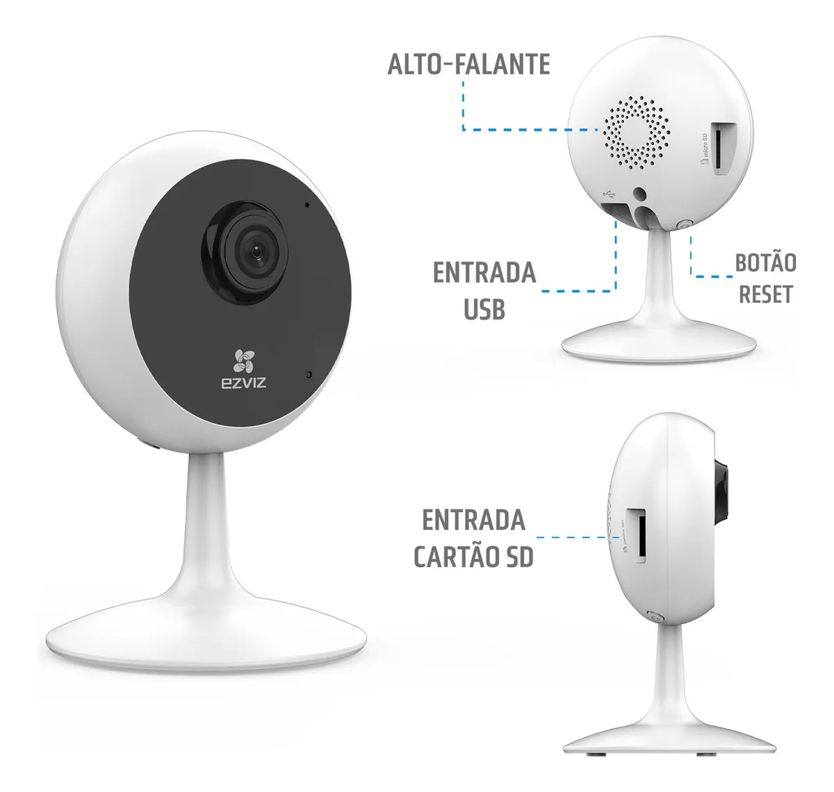 Câmera Wi-Fi Interna de Alta Resolução - HD 720p - Ezviz - Imagem 3